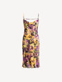 Abito con spalline sottili in jacquard effetto velluto