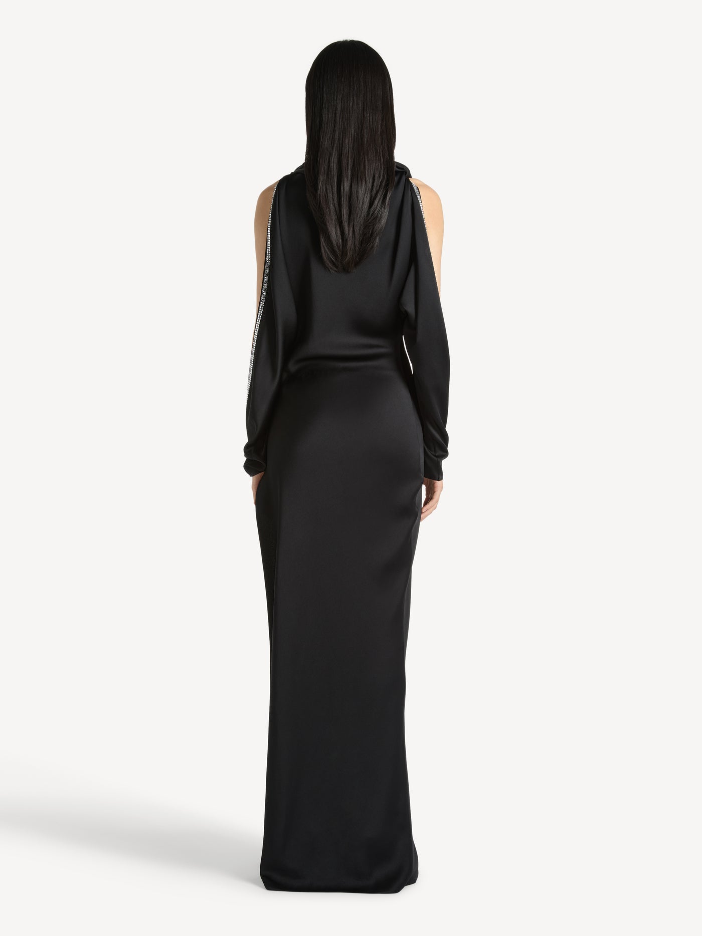 Cady crepe dress with crystals