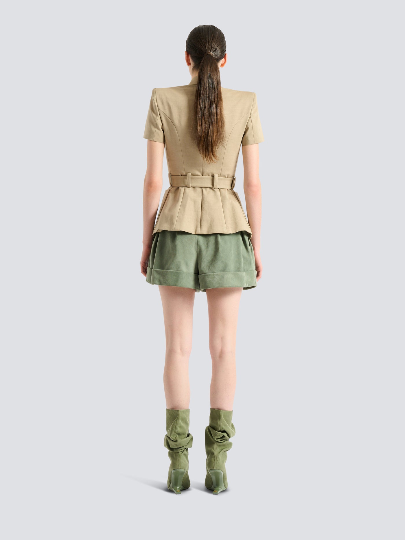 Belted gabardine Anthem jacket