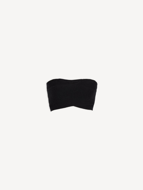 Tube-knit bra top