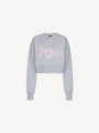 Cropped printed cotton sweatshirt