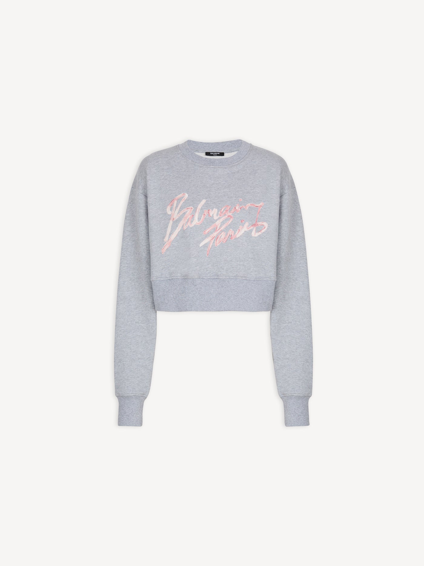 Sweatshirt court en coton à imprimé