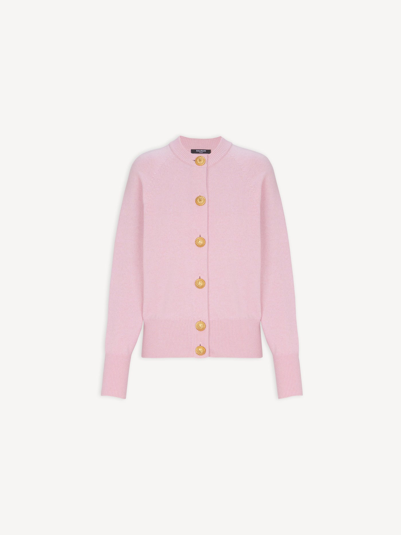 Buttoned eco-cashmere cardigan