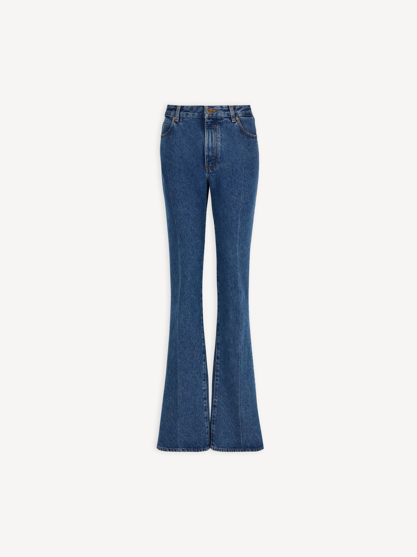 Straight-leg denim jeans