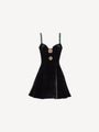 Embellished strappy velvet dress