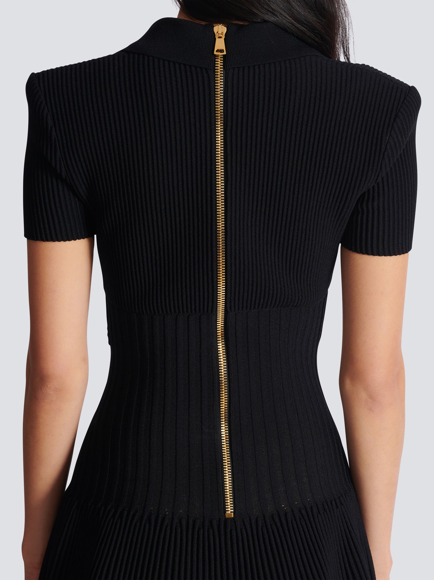 Short flared knit dress