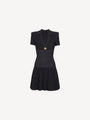 Short flared knit dress
