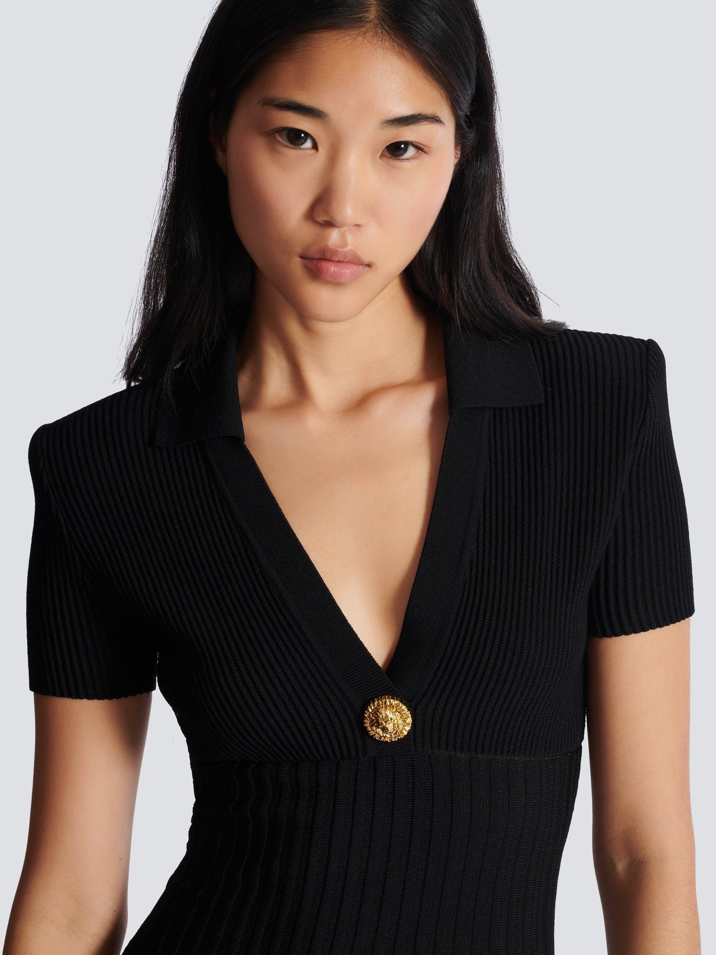 Short flared knit dress