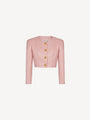 Cropped lambskin jacket