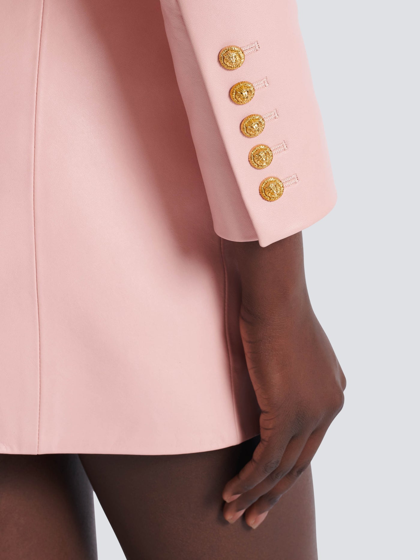 Cropped lambskin jacket