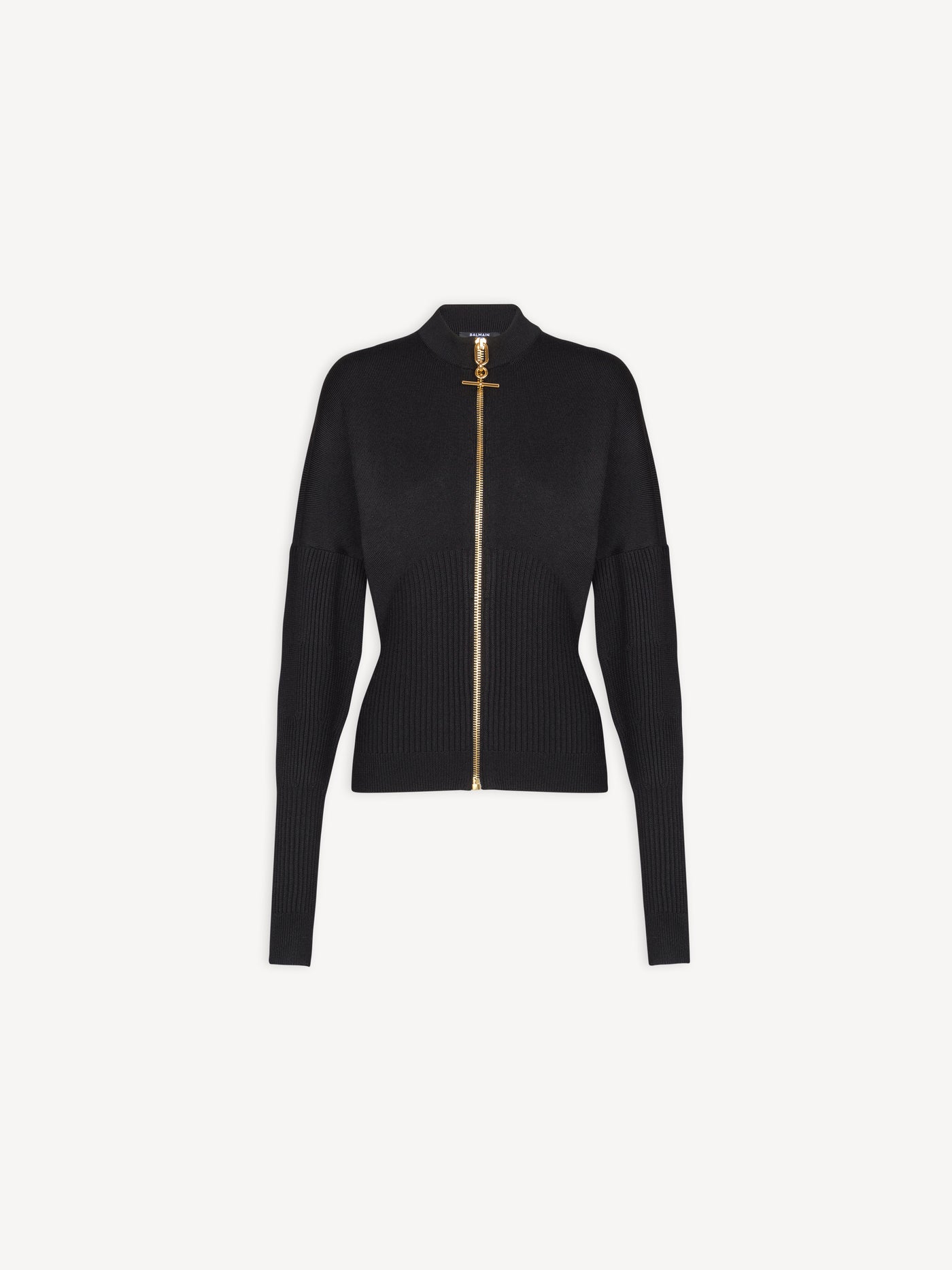 Zipped knit cardigan