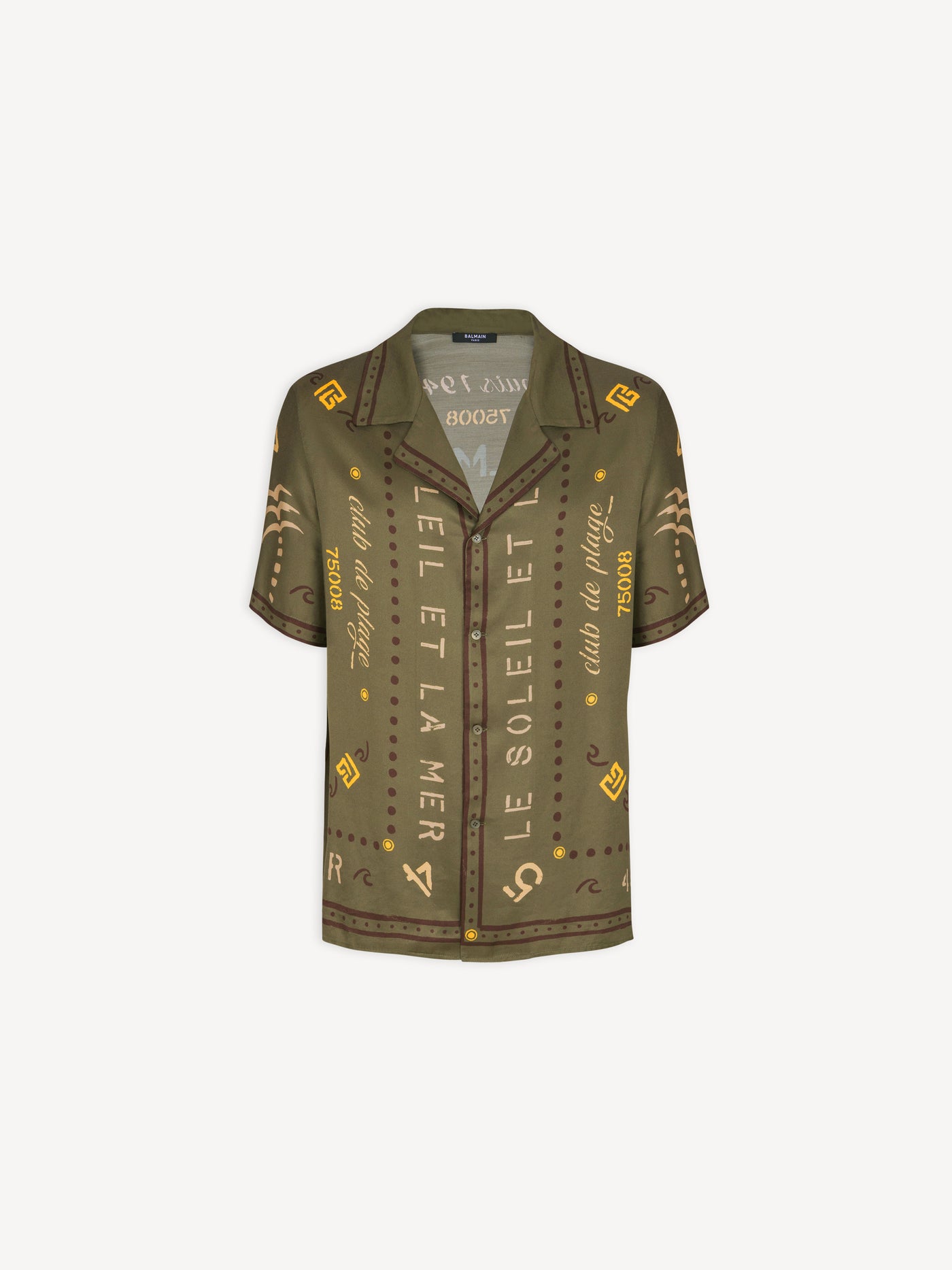 Shirt with Balmain Club print