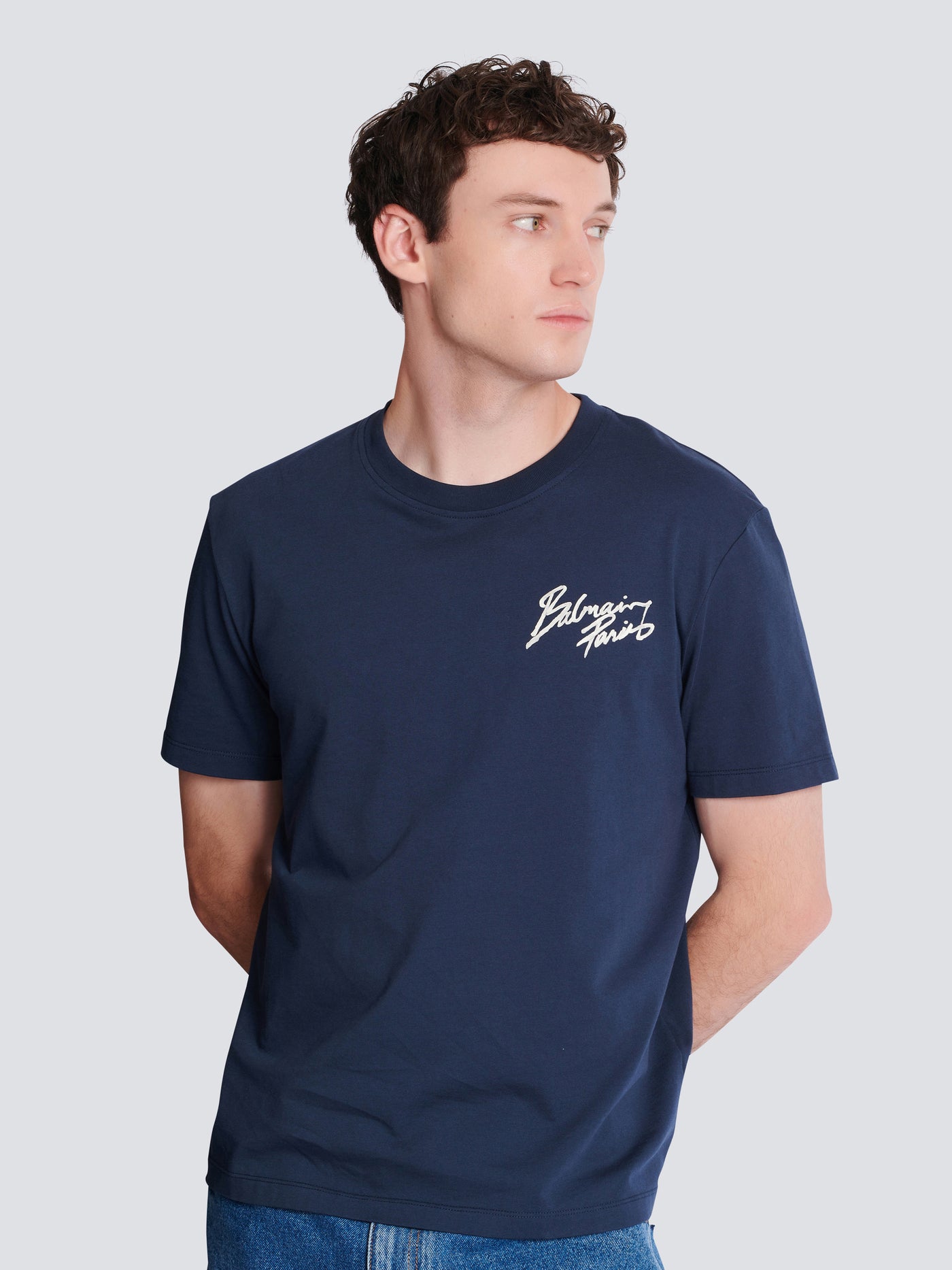 T-shirt with Balmain Paris Brush print