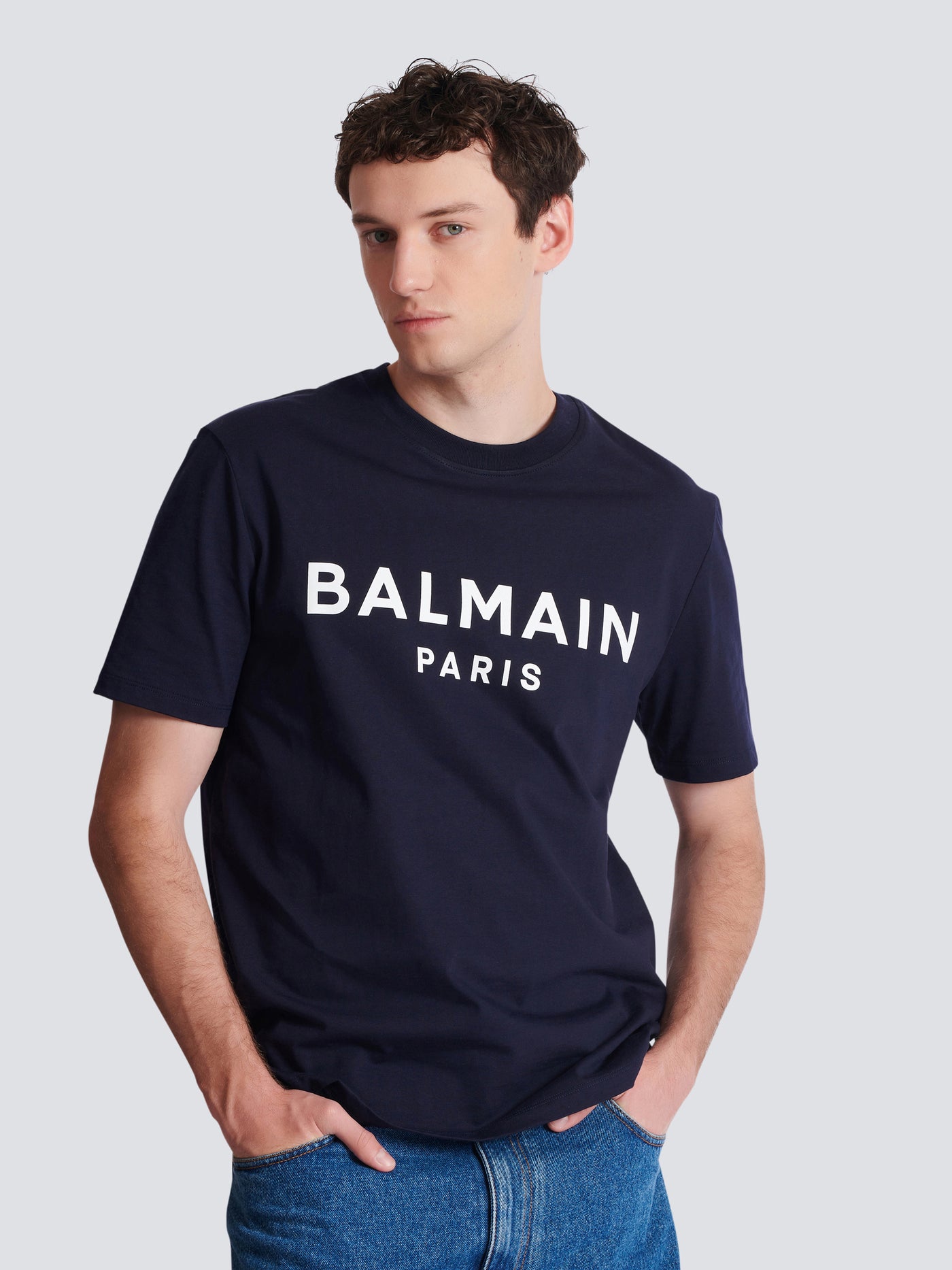 T-shirt with Balmain Paris print
