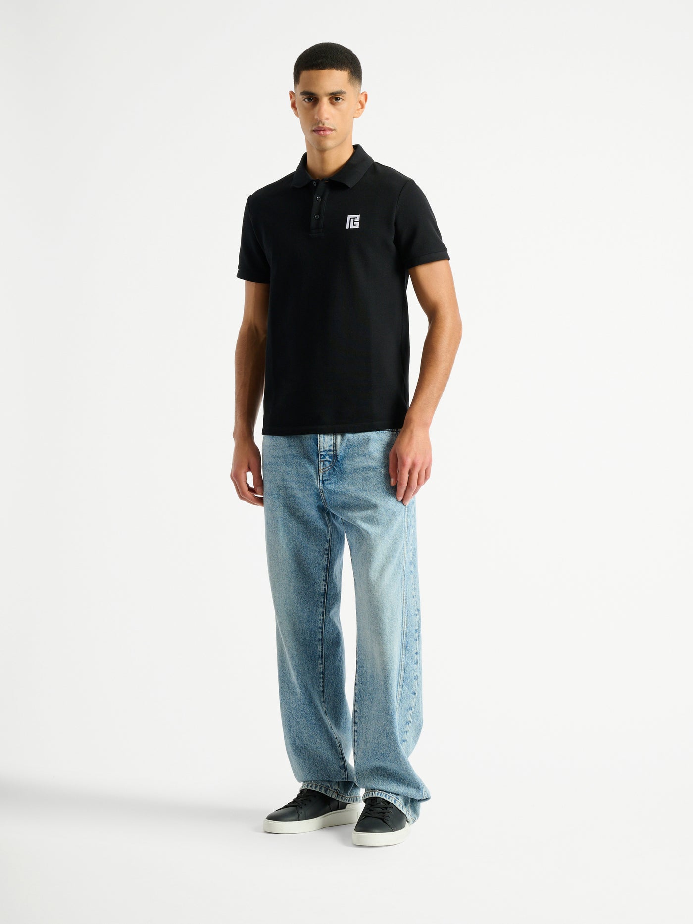 Polo en coton brodé