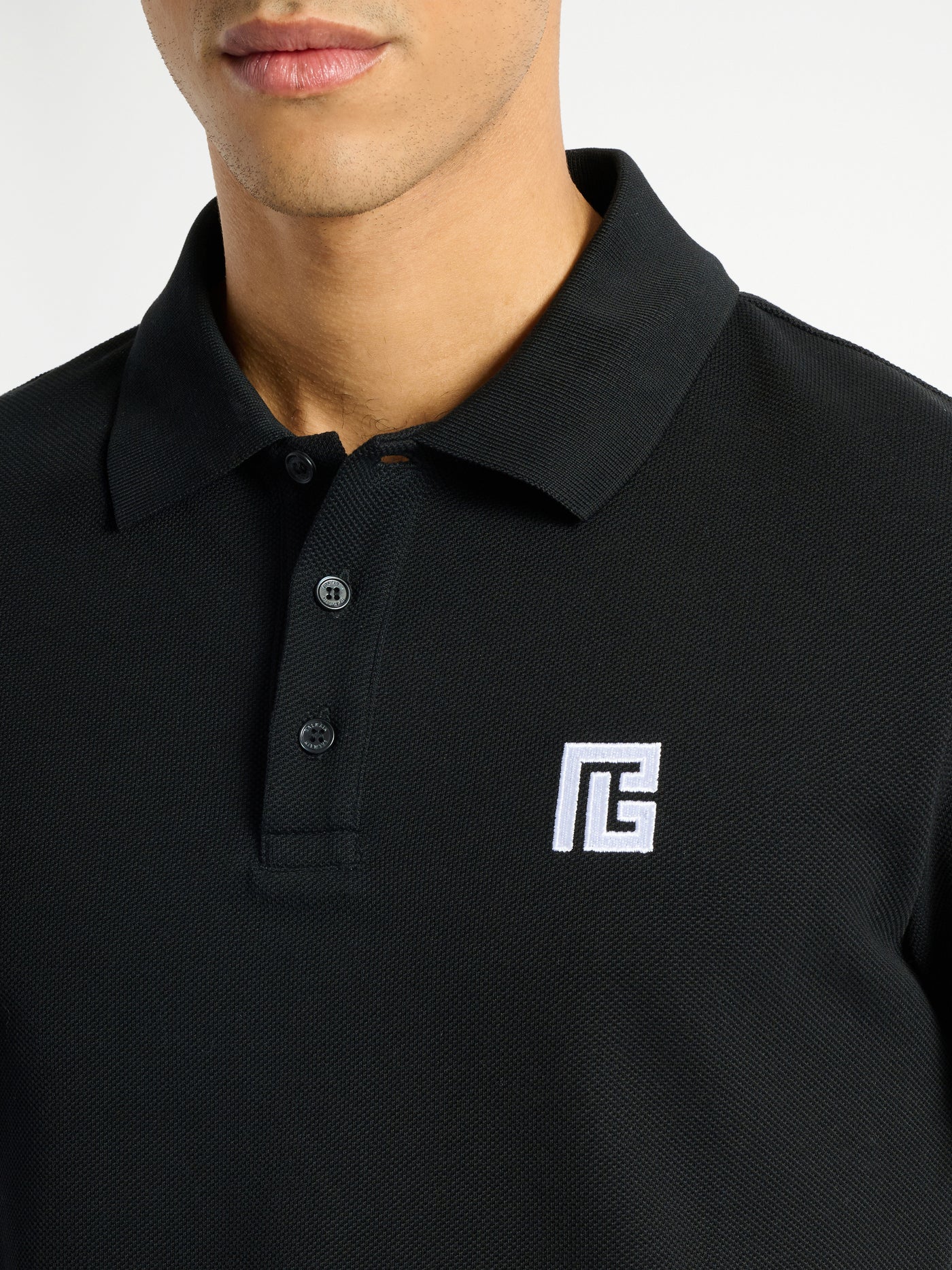 Polo en coton brodé