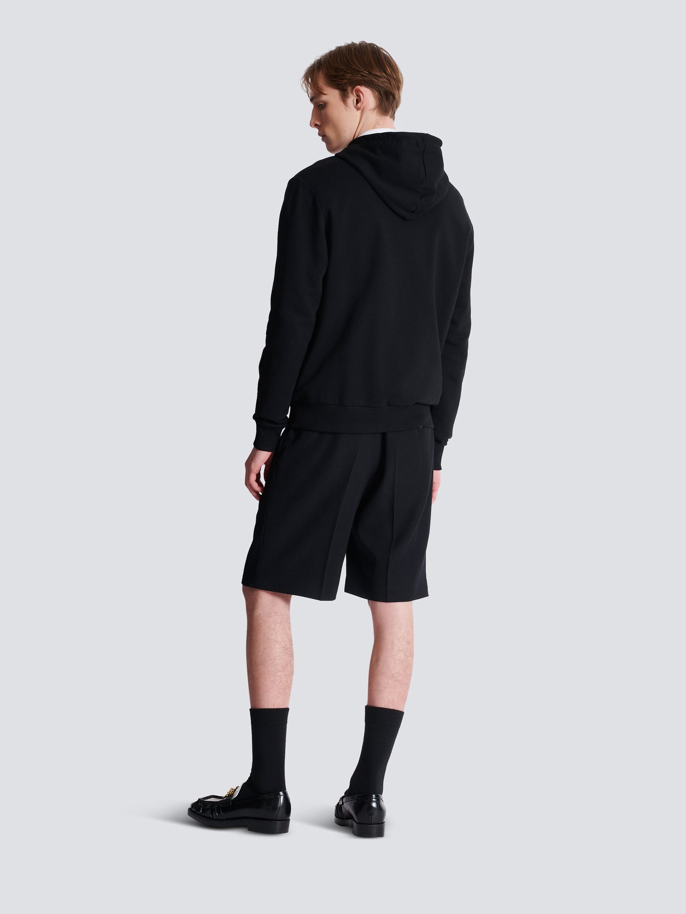 Printed cotton hoodie
