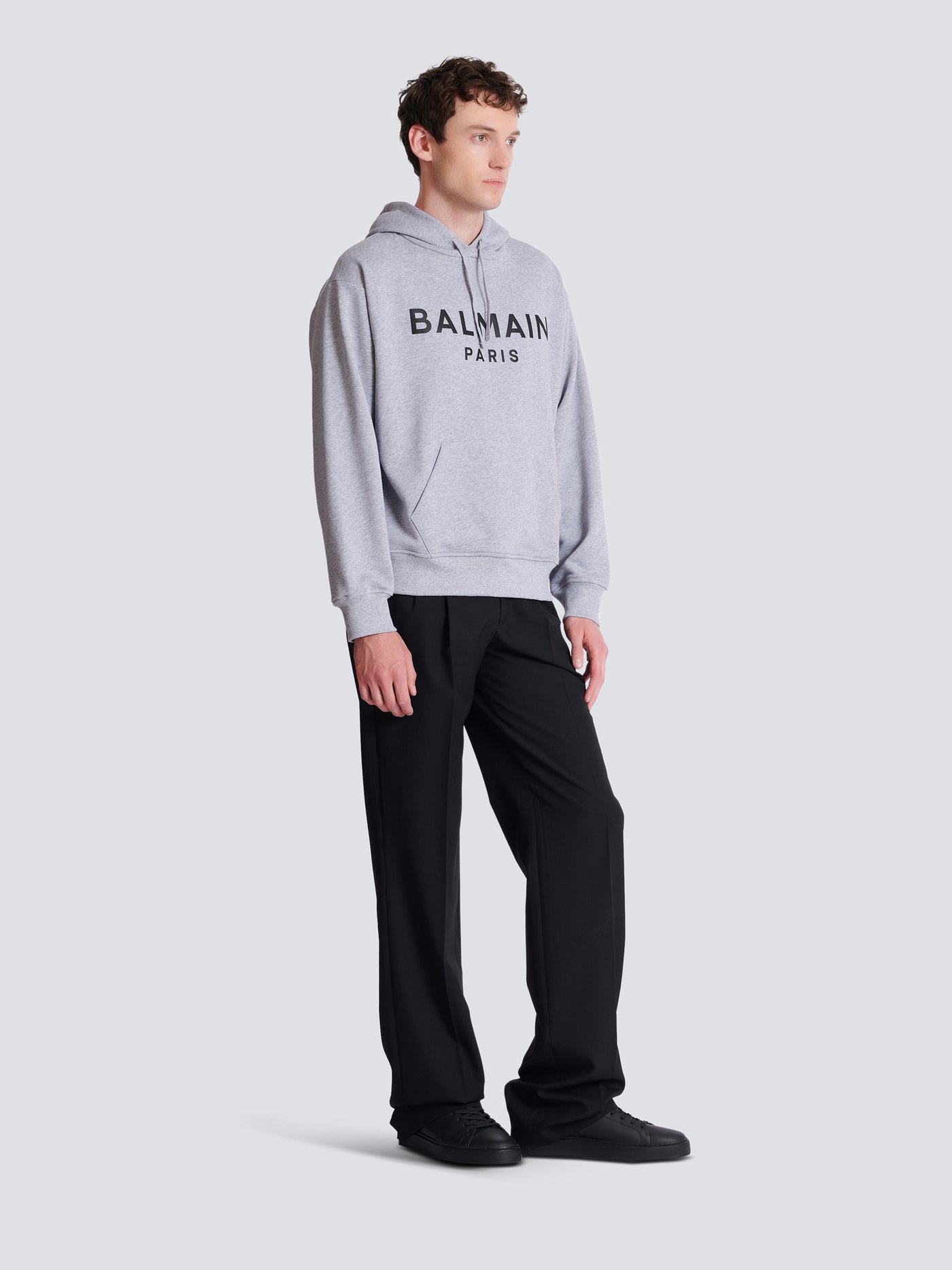 Printed cotton hoodie