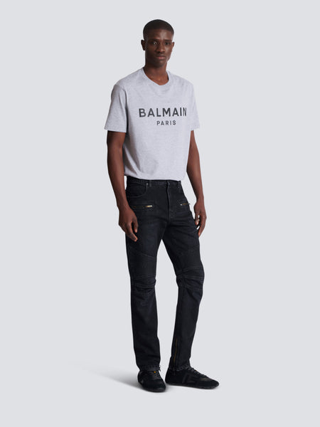 【未使用級✨️BALMAIN✨️正規品✨️パンツ】 定価25万以上 極近年タグ ブラック ヴィンテージデニム バイカーパンツ 黒 - メンズ | BALMAIN