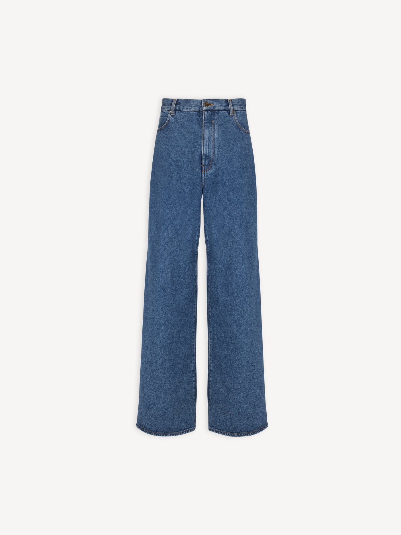 Blue denim wide-leg jeans