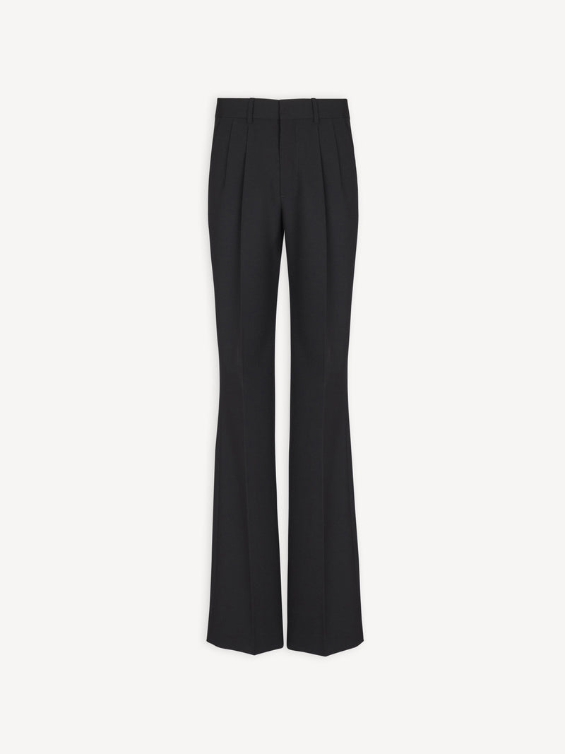 Wool straight-leg trousers
