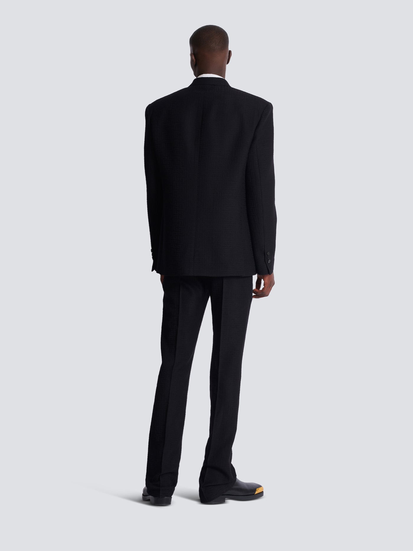 Monogram grain de poudre 1-button jacket