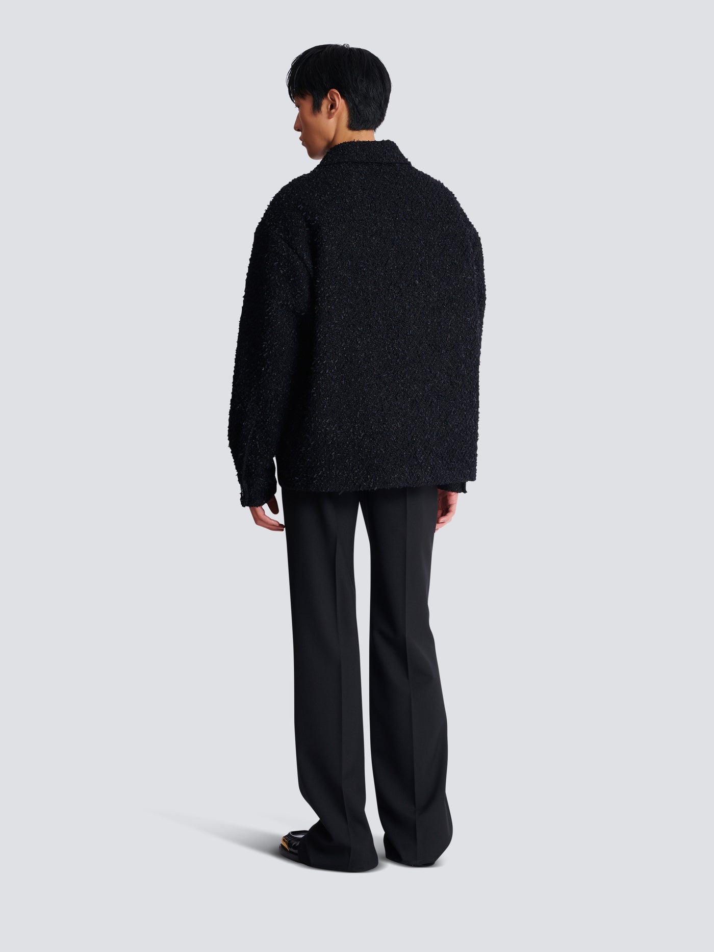 Monogram tweed overshirt