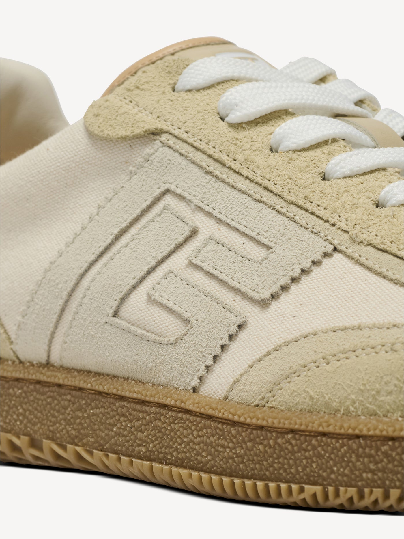 Balmain Swan trainers in suede, aged suede and canvas