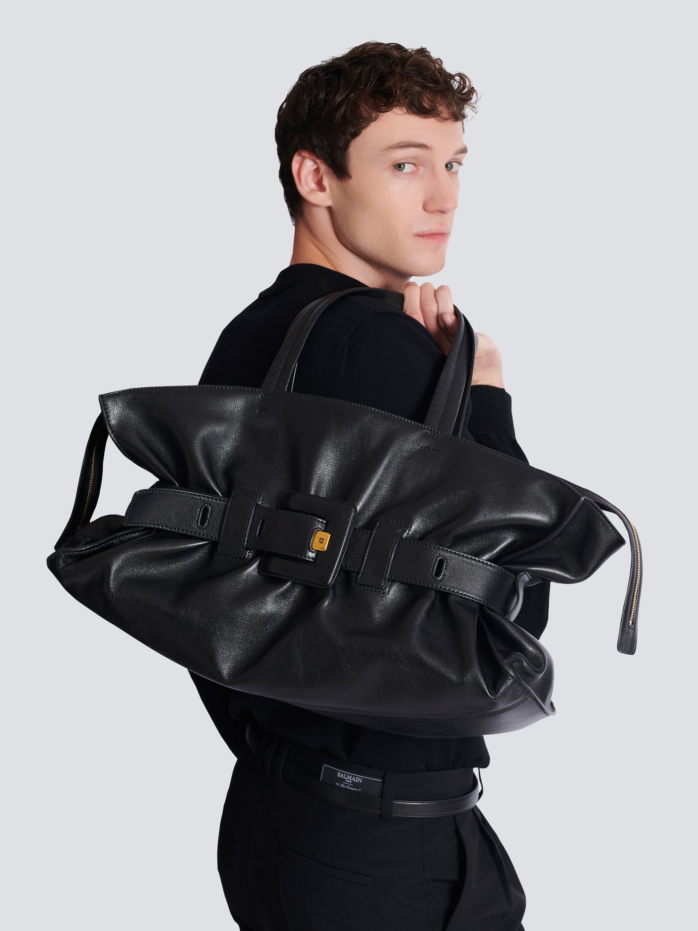 Large calfskin Anthem Zip bag