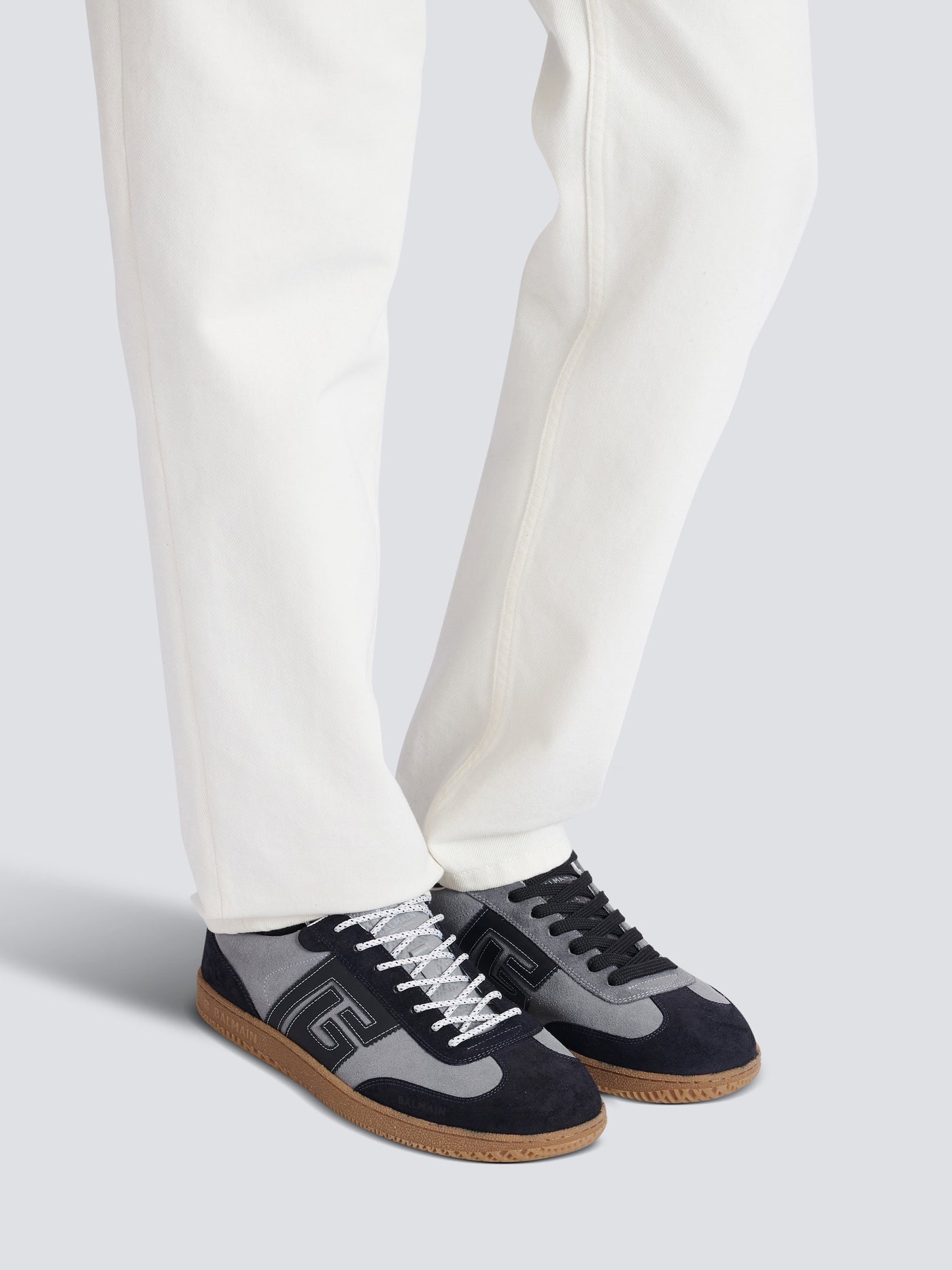 Suede Balmain Swan trainers