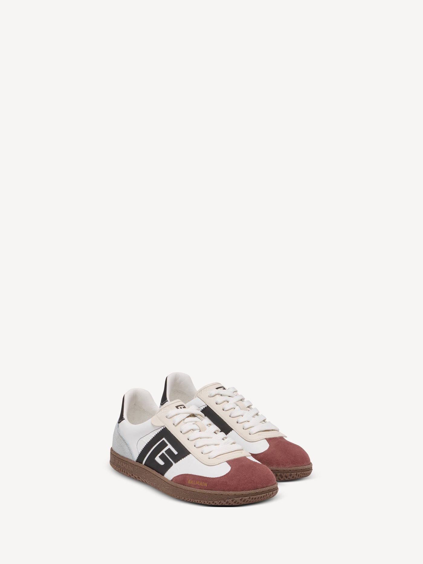 Balmain Swan suede and nylon trainers