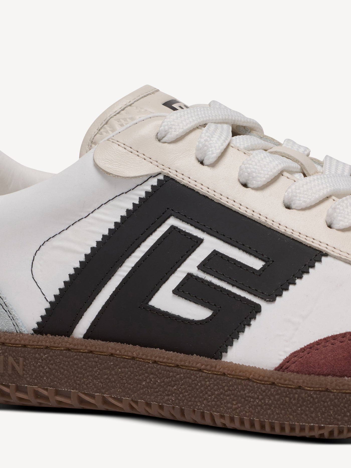 Balmain Swan suede and nylon trainers
