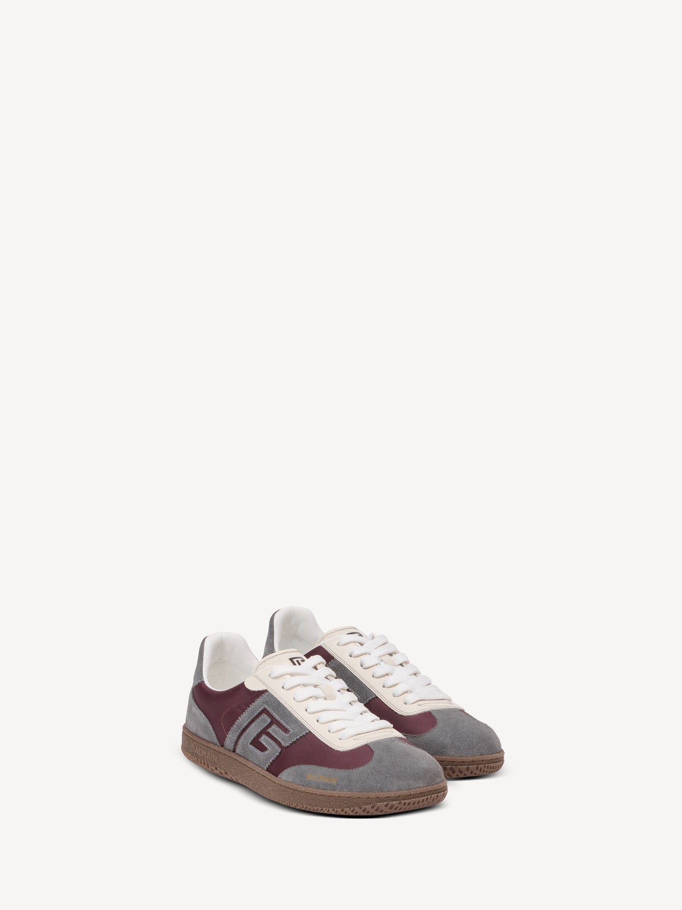 Balmain Swan suede and nylon trainers