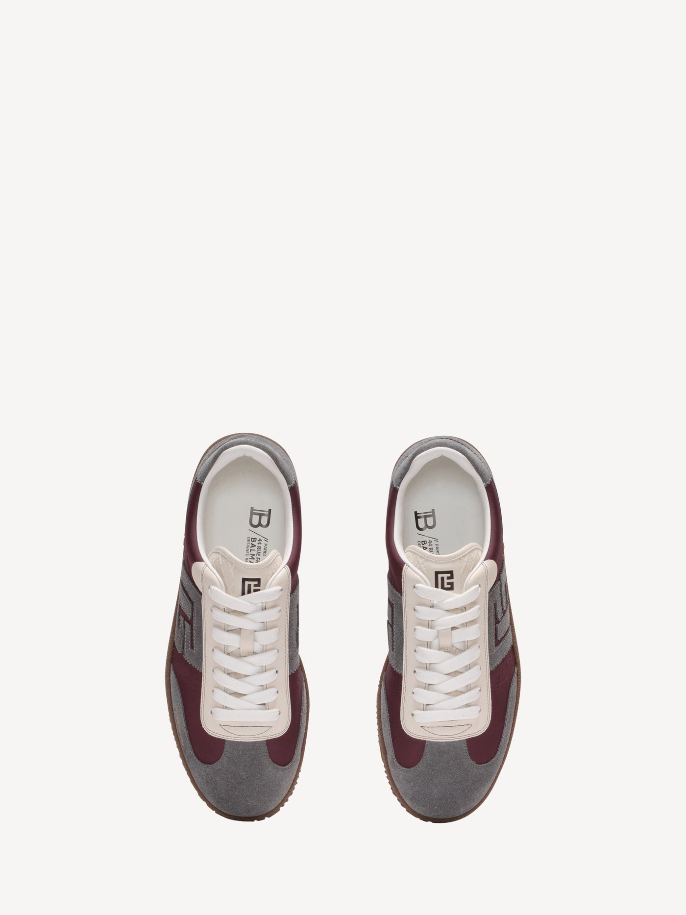 Balmain Swan suede and nylon trainers