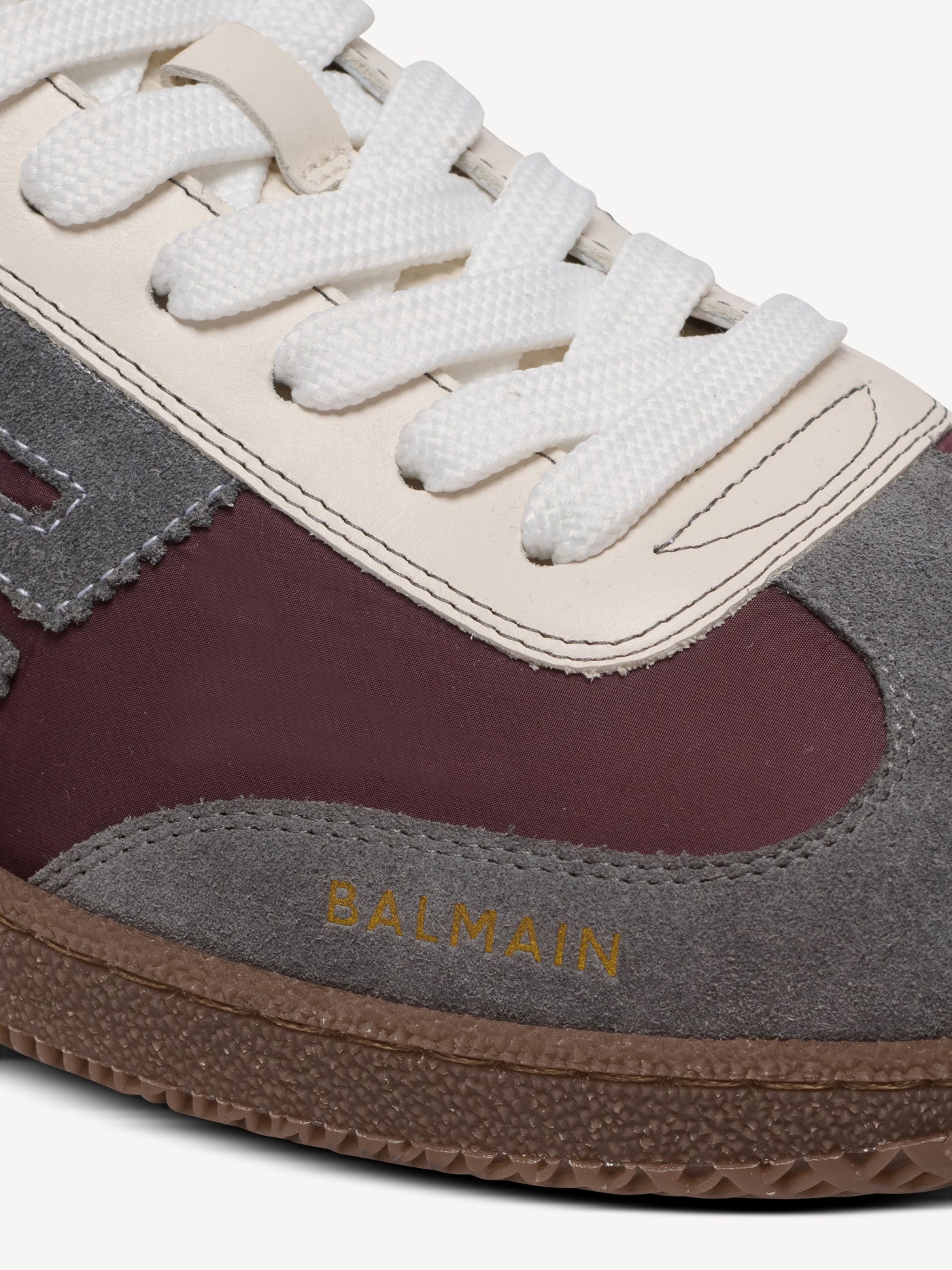 Balmain Swan suede and nylon trainers