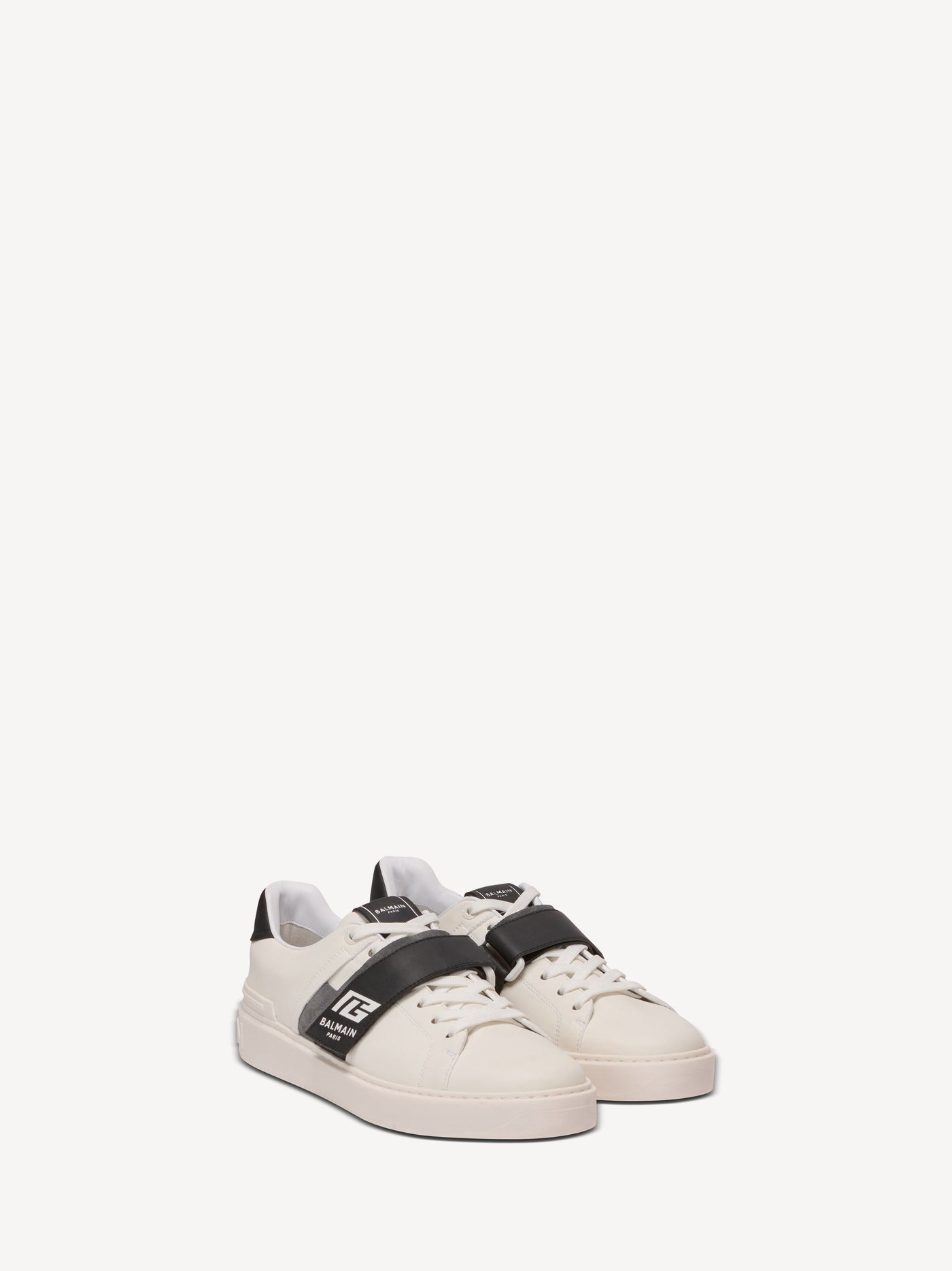 Baskets B-Court en cuir de veau avec languette PB