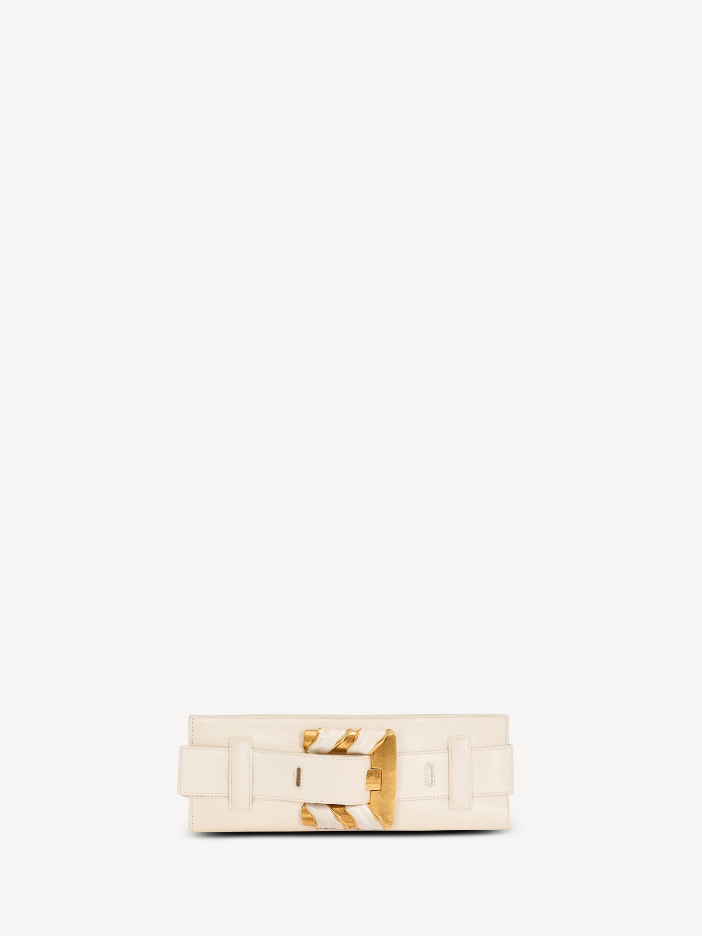 Anthem lambskin and enamel clutch