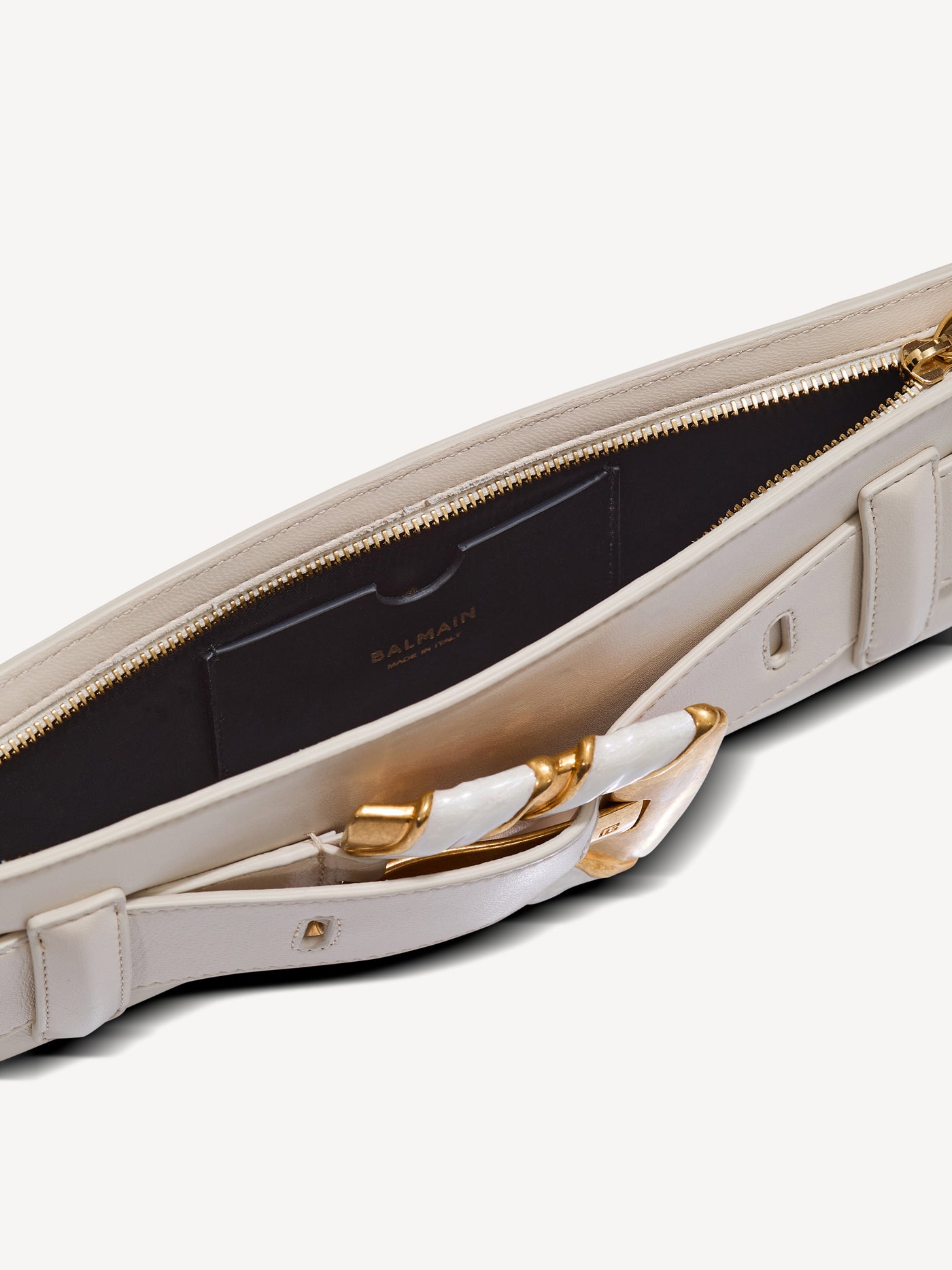 Anthem lambskin and enamel clutch