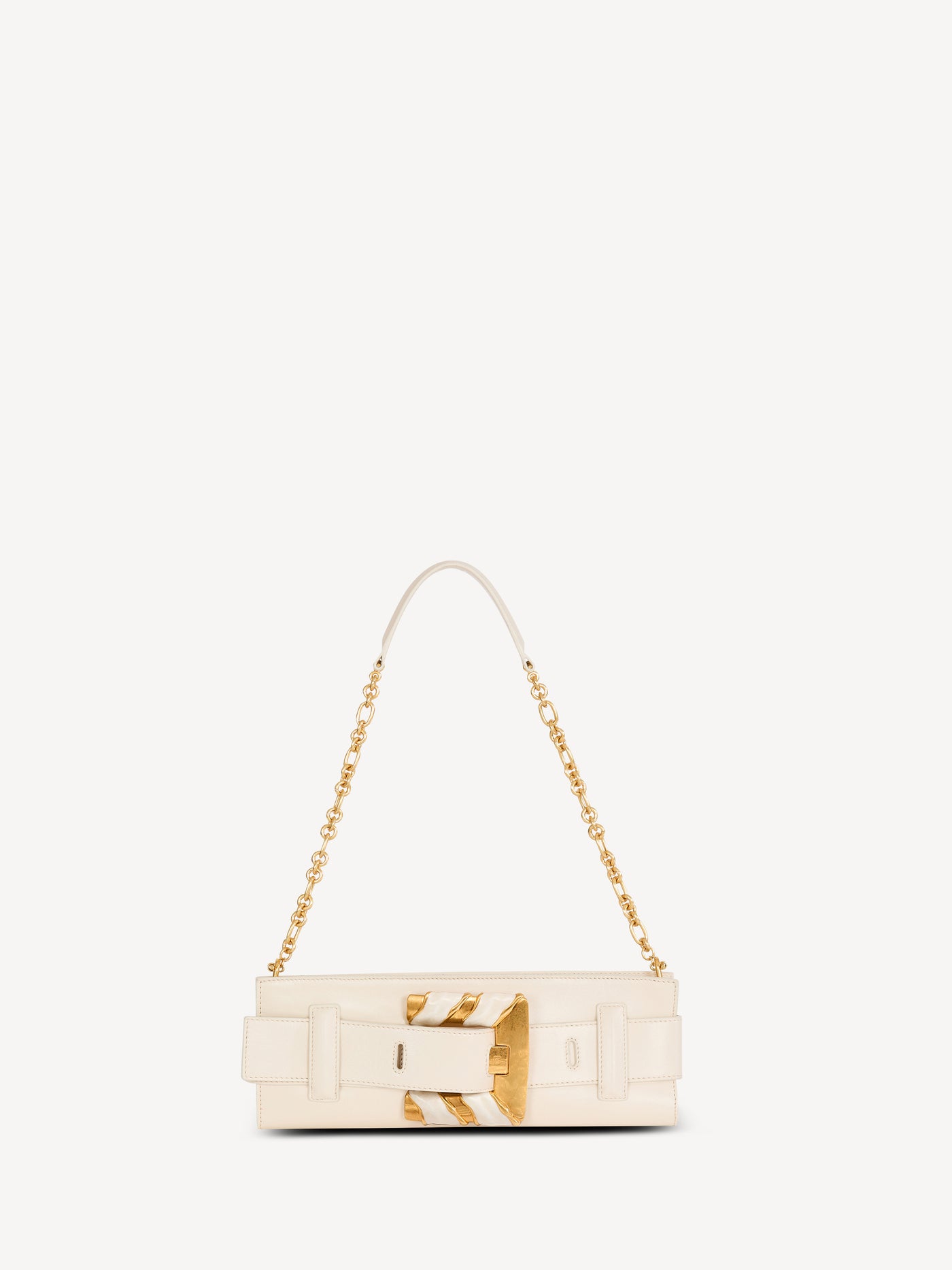 Anthem lambskin and enamel clutch