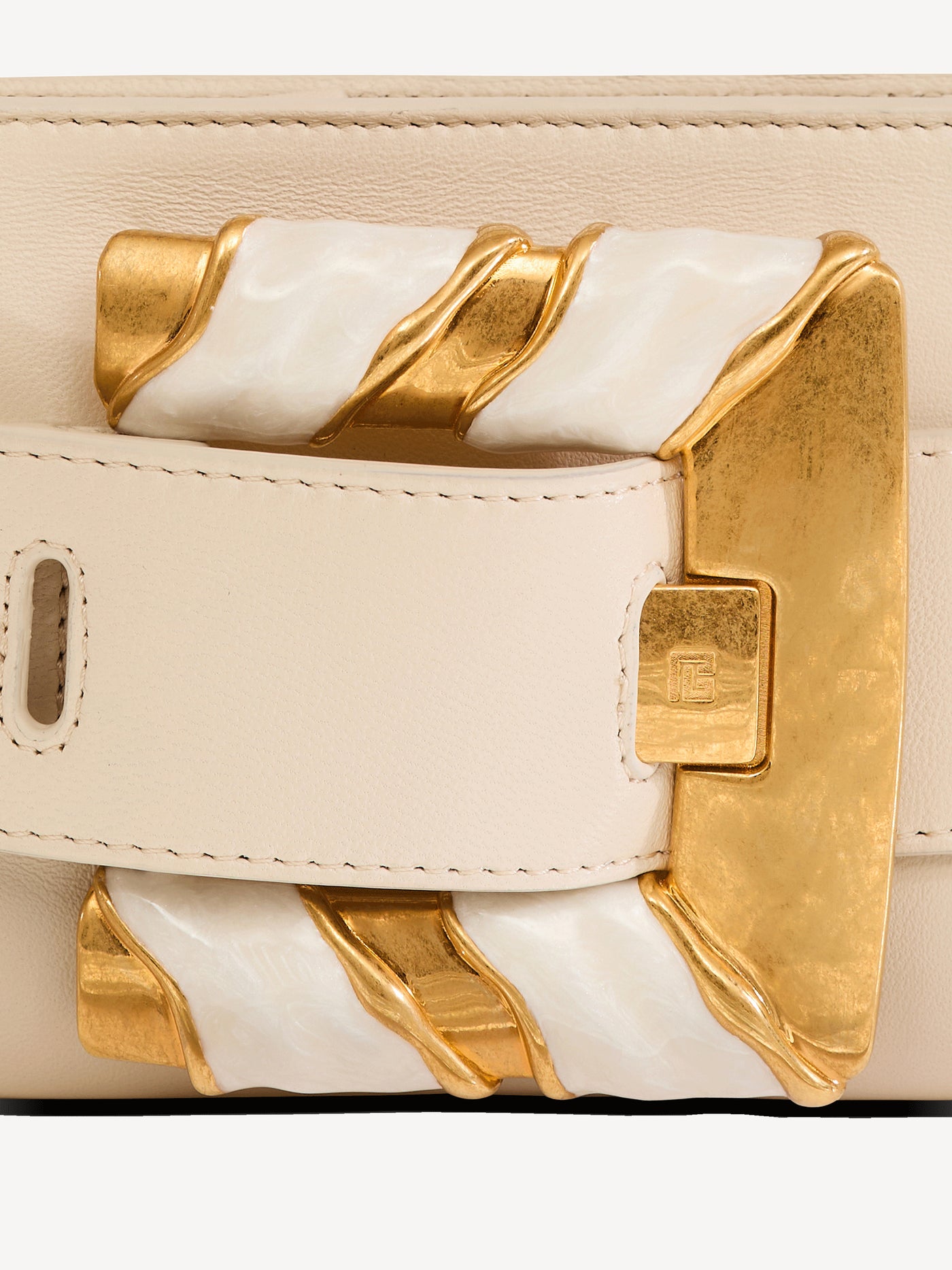 Anthem lambskin and enamel clutch