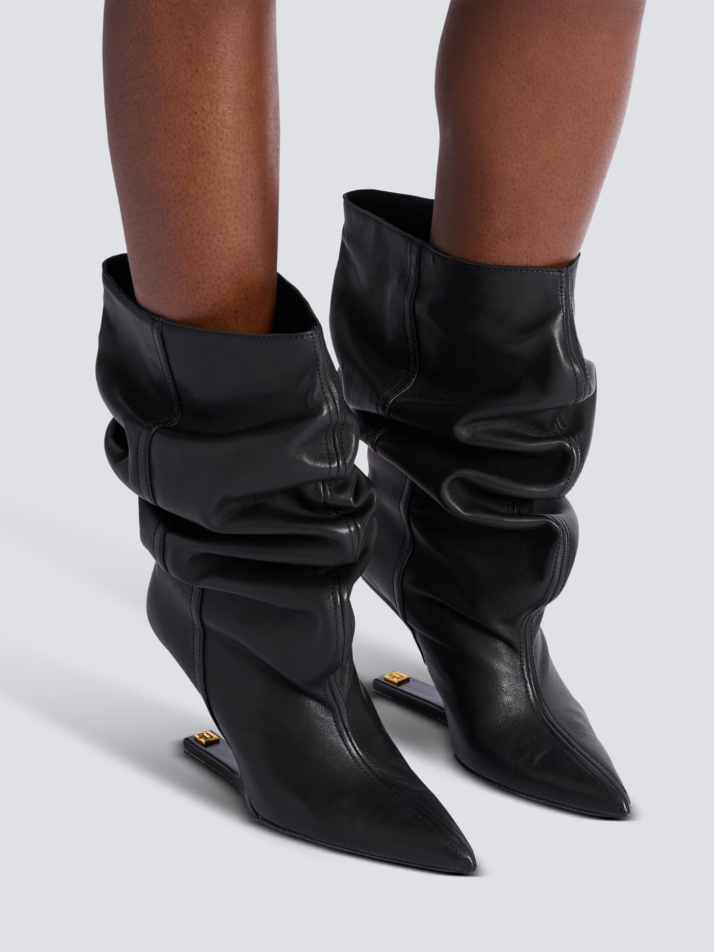Bottines No Wedge en cuir lisse