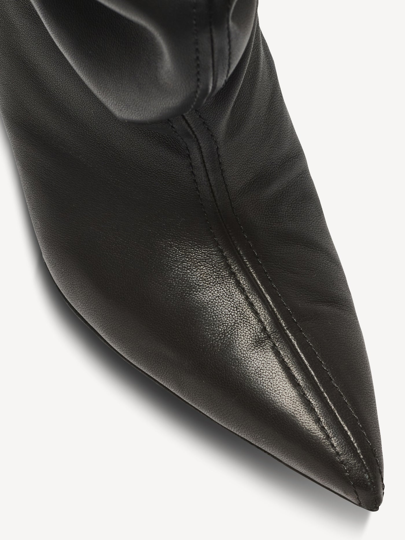 No Wedge smooth leather ankle boots