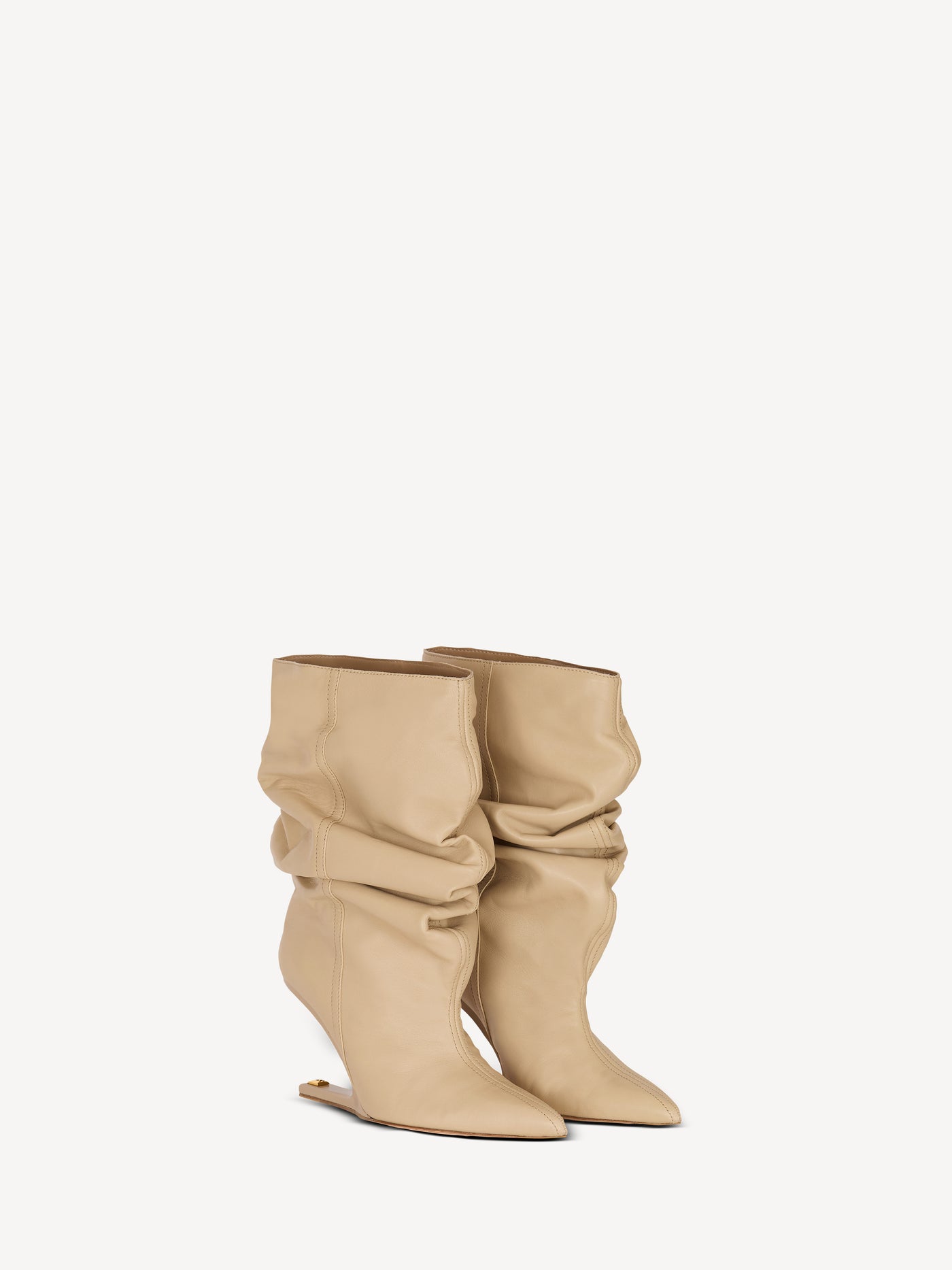 Bottines No Wedge en cuir lisse