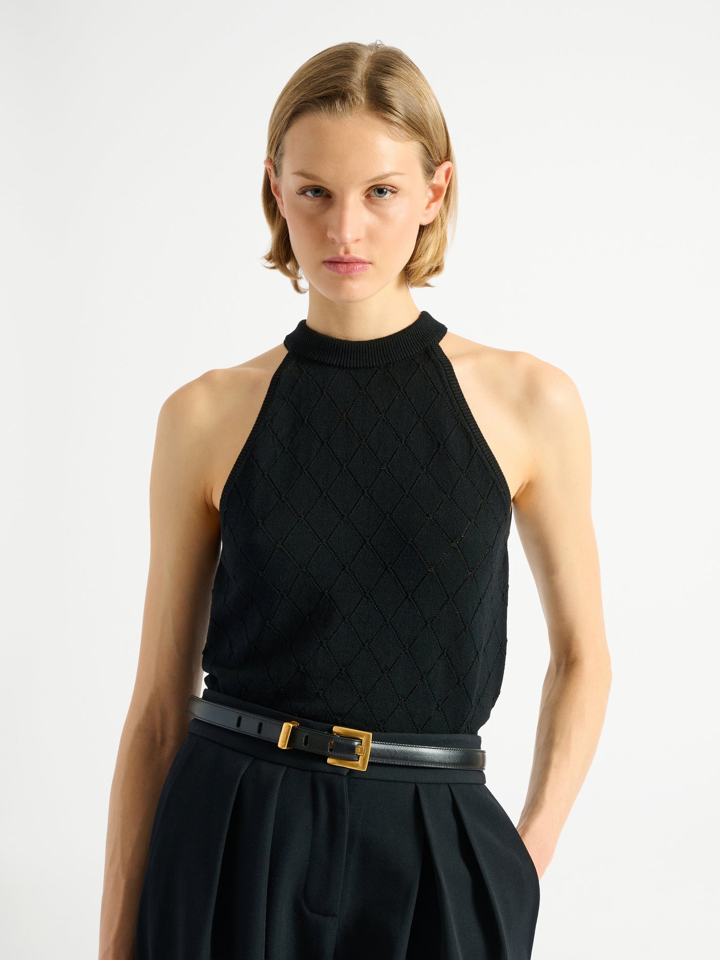 Ceinture Anthem en cuir lisse