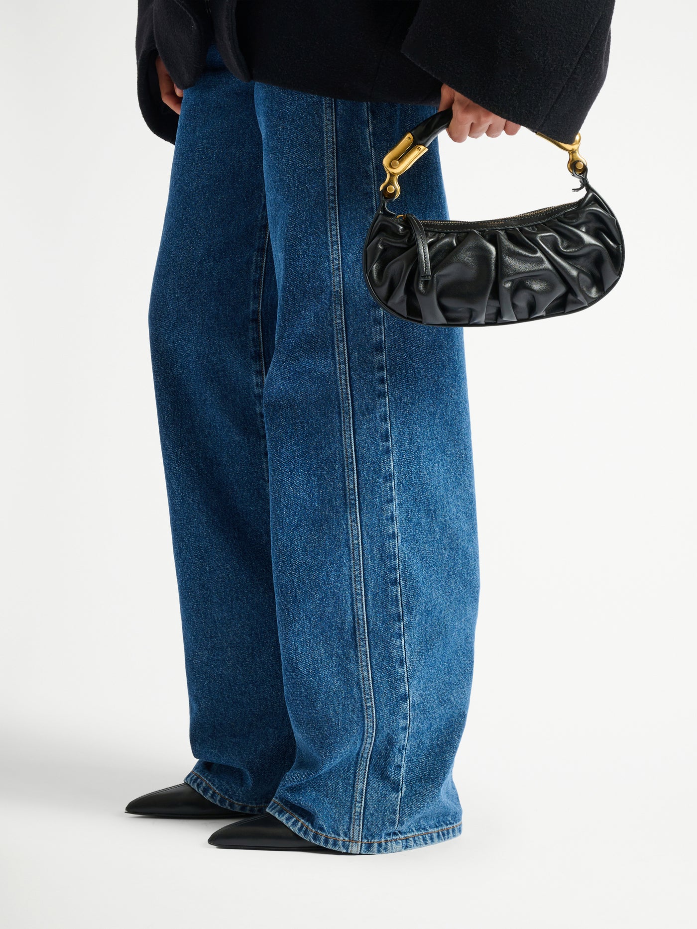 Sac Ébène Mini en cuir de veau