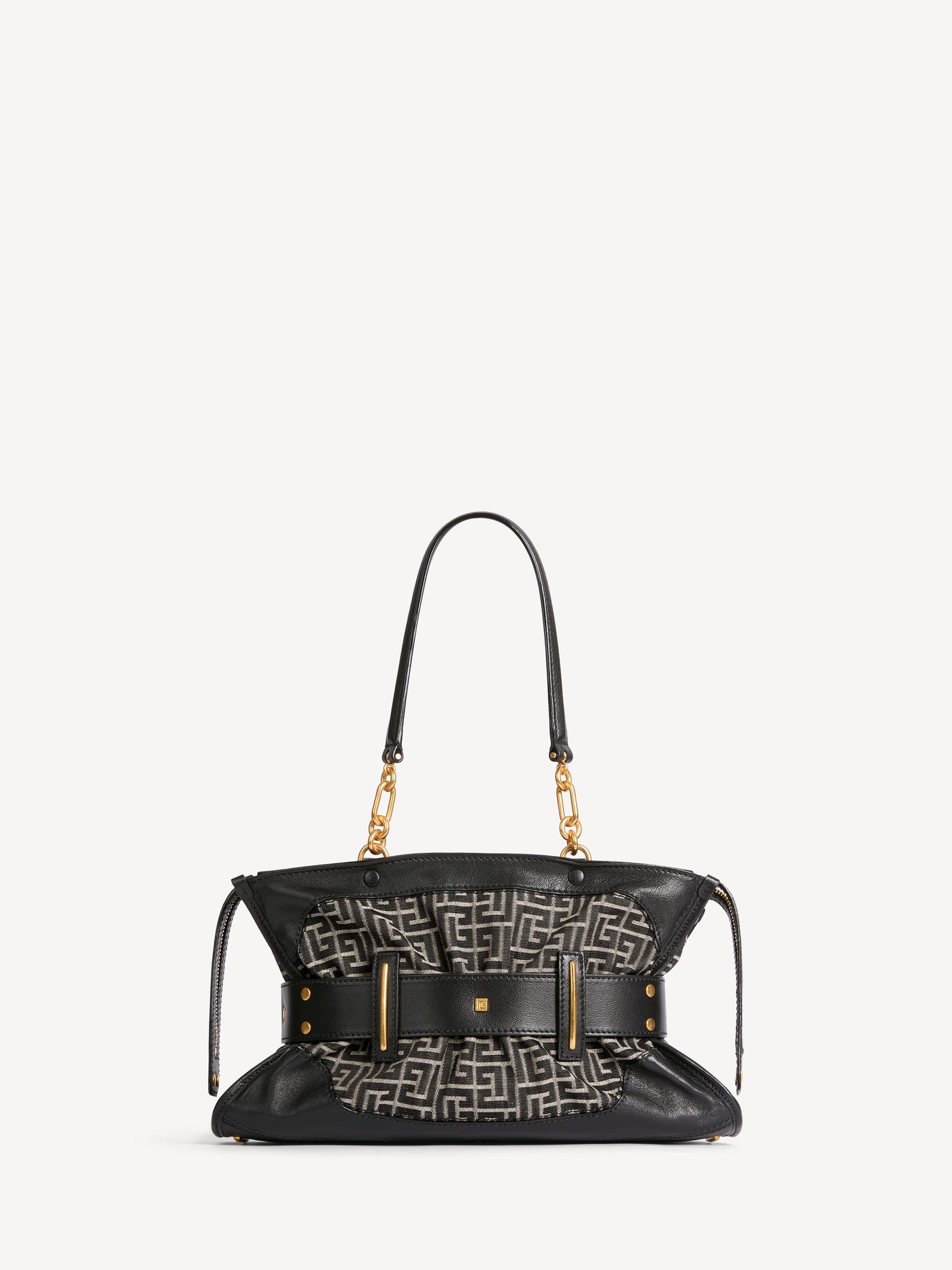 Leather and monogram jacquard Anthem bag
