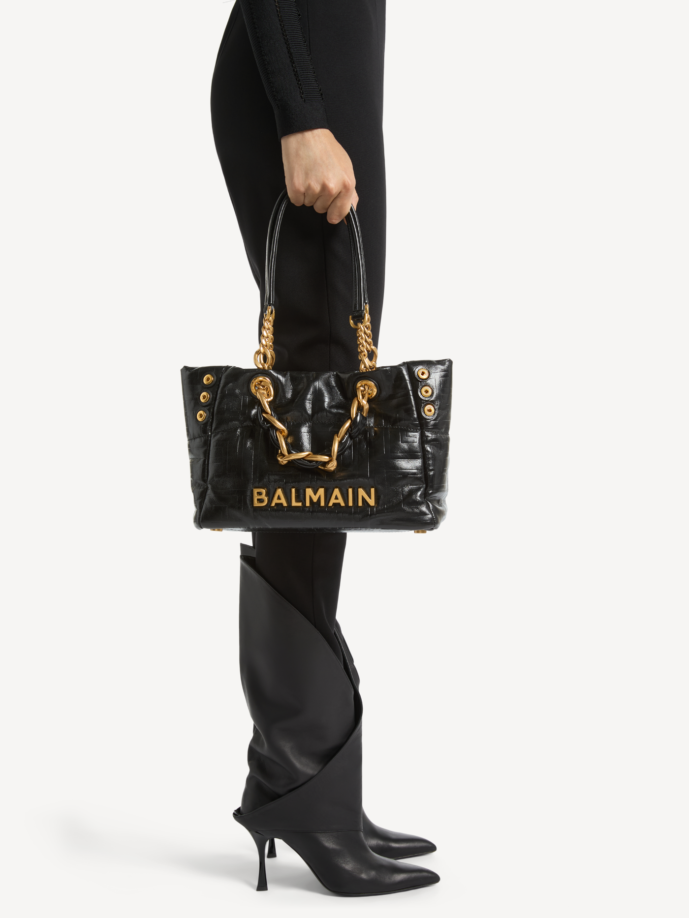 Sac Cabas 1945 Soft Small en cuir de veau craquelé