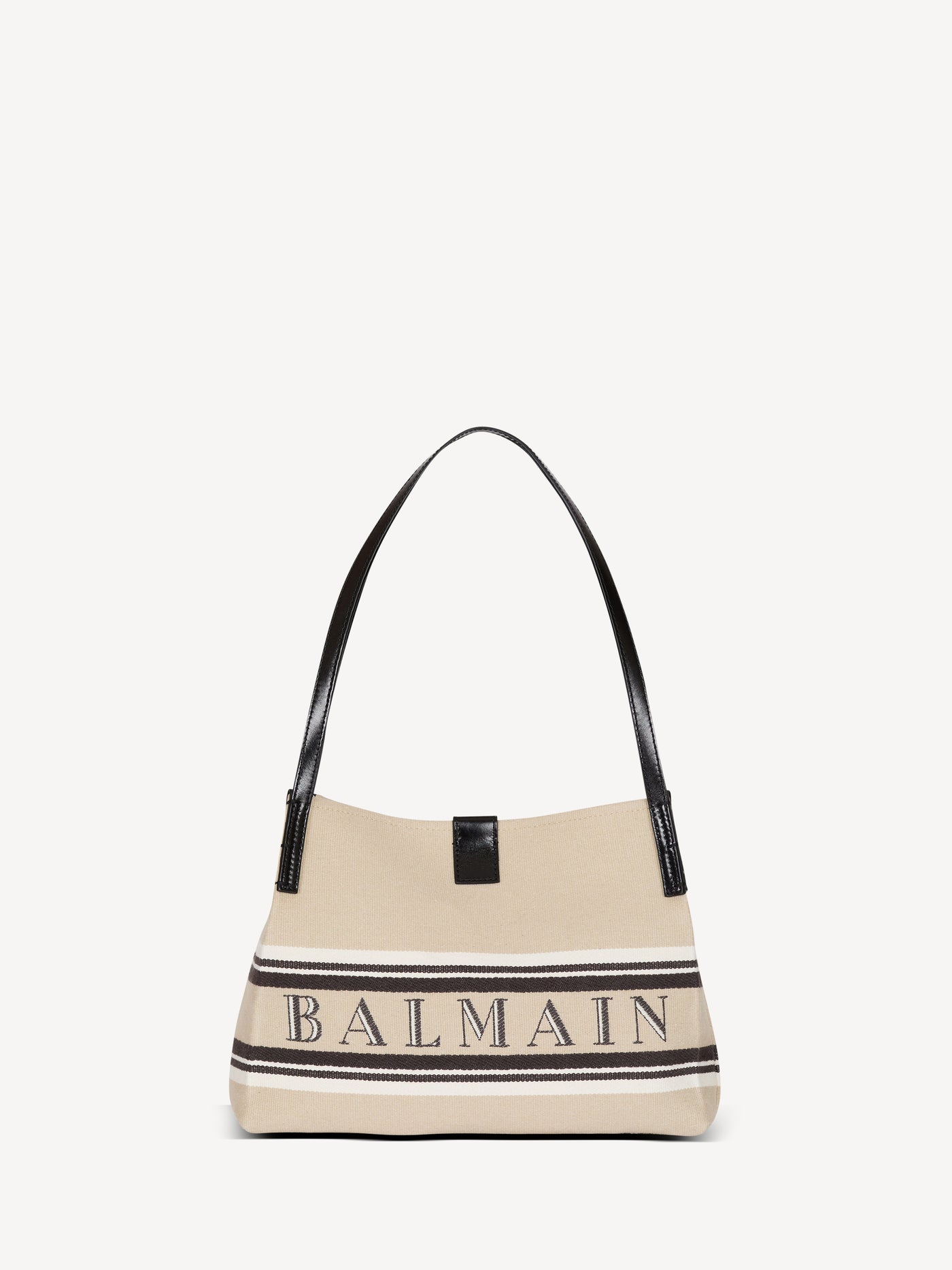 Small Release Shopper bag in canvas and calfskin