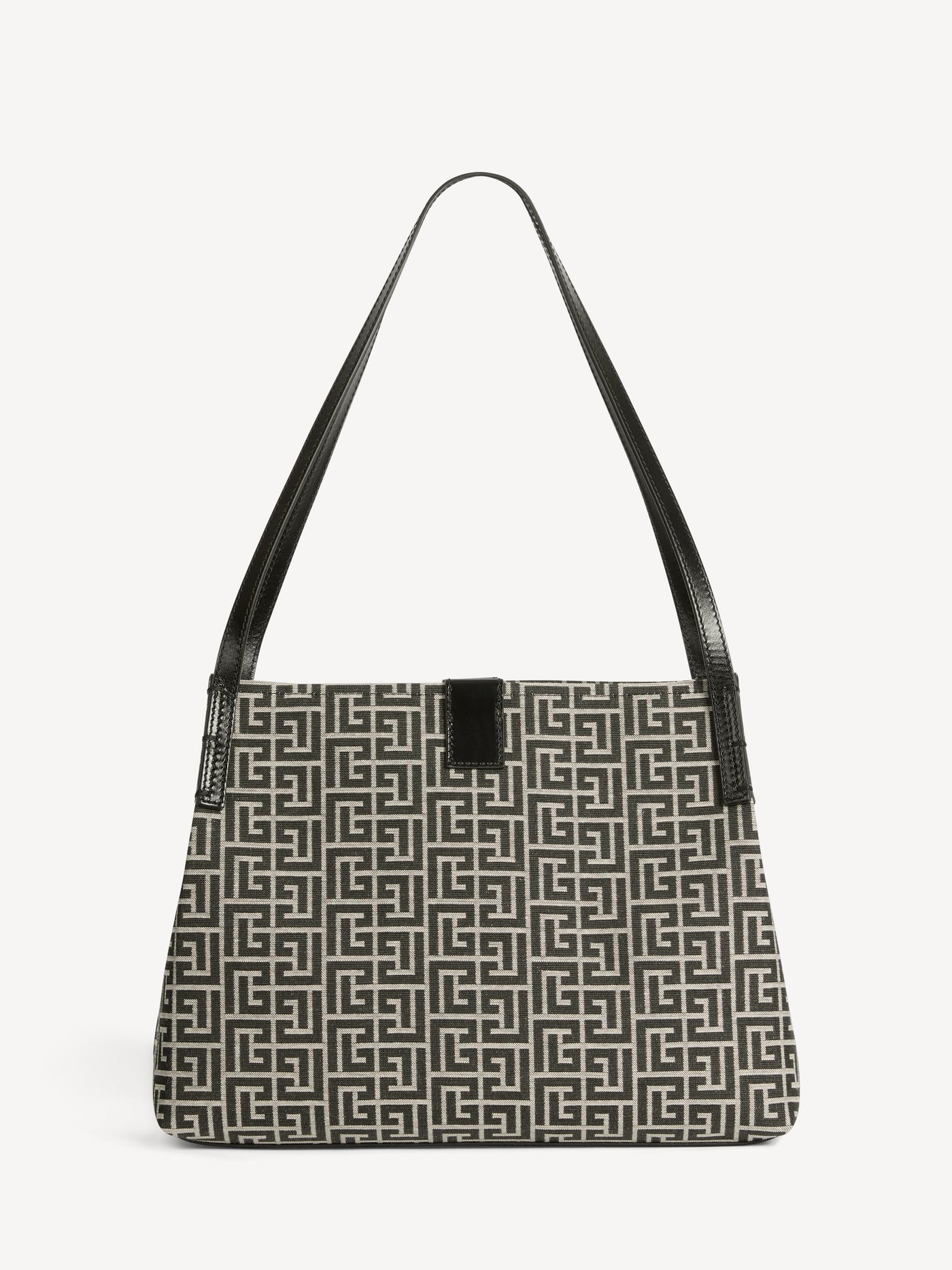 Medium Release Shopper bag in monogram jacquard and calfskin leather