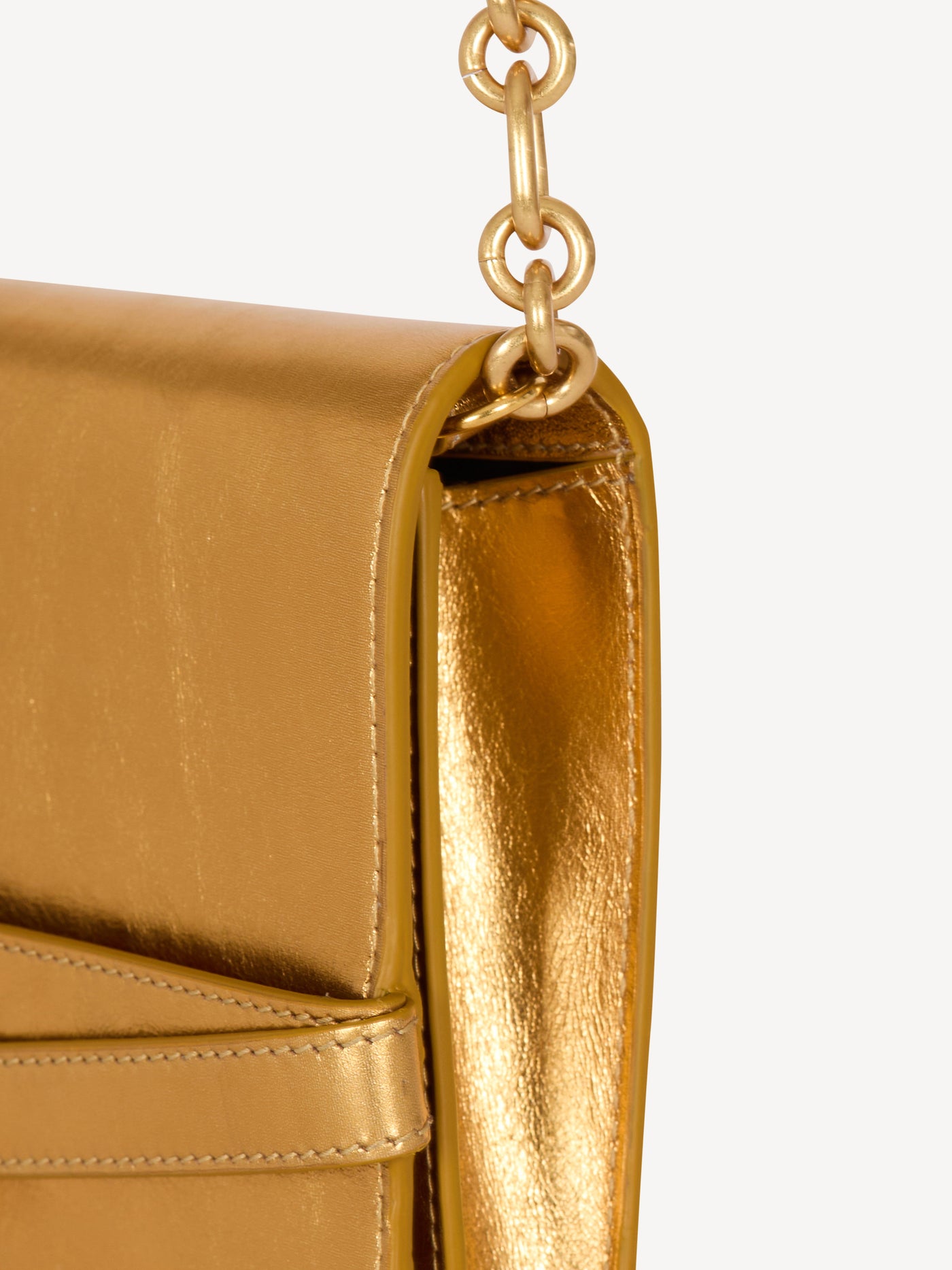 Shuffle wallet in lamé leather